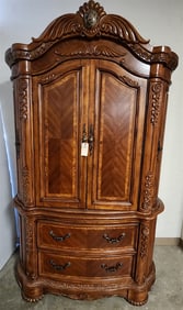 Michael Amini Cortina Walnut Armoire 88" H X 54" W X 25" D