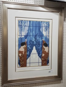 Serigraph "Winters Arrival" 114/300 Pencil Sgnd Erte 28 1/2" X 20 1/2" w/Frame 43" X 35"