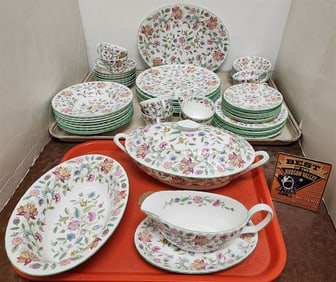 Tray Of Minton Haddon Hall 52 Pc. Dinner Service