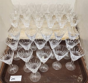 43 Pcs. Waterford "Glenmore" Cut Stemware