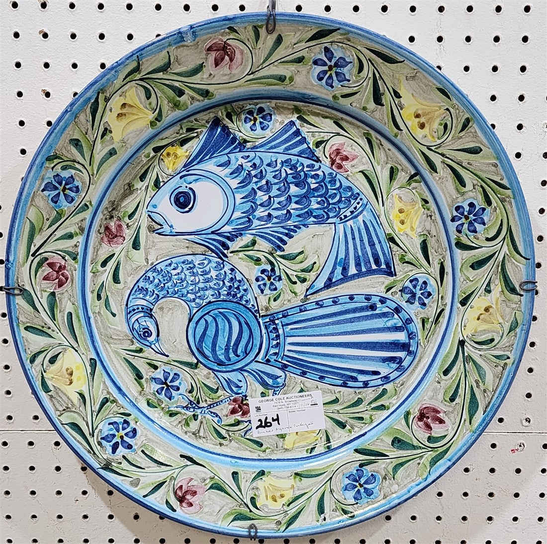 Porches Algarve Glazed Pottery Charger 18 1/2" Diam. (1 of 2)