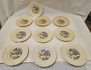 Lot 10 Coalpart Kings Ware Plates 10 1/2" Diam.