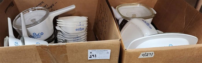 Lot 2 Bx's Corningware "Blue Cornflower" Cookware