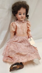 Vintage German Bisque Head Doll Mkd. 3/3 R6 w/Jointed Composite Body 30"