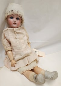 Vintage German Bisque Head Doll J.D.K 214 w/Composite Jointed Body 19 1/2"