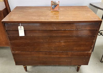 American Of Martinsville Mid Century Walnut 3 Drawer Chest 30" H X 36" W X 18 1/2" D