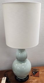 Glazed Pottery Lamp 33 1/2"