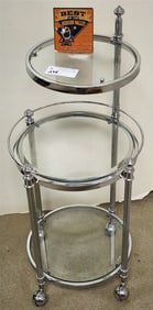 3 Tier Rolling Stand 33" H X 15 1/2" Diam.