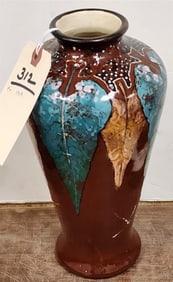 Fench Pottery Vase Sgnd 1919  10"