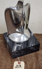 Nambe Eagle Sculpture On Marble Base 10"