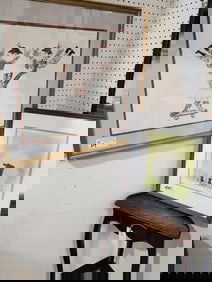 2 Framed Monotypes "Too Too Much" Pencil Sgnd Barbara Garrison 15 1/2" X 18" w/Frame 22 1/2" X 24