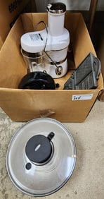 Bx Of Kitchen Items - Jack La Lannes Electric Juicer, OXO Stainless Salad Spinner, Varvado Fan +