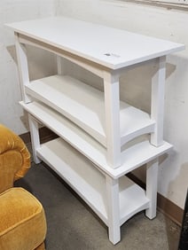 Pr. White Benches 18" H X 3' L X 14" W