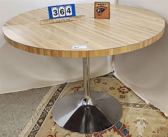 Chrome Base 40" Diam Top Table