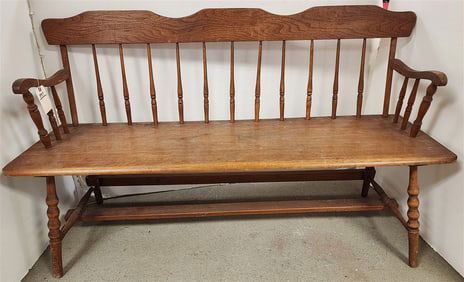 Maple Bench 34 1/2" H X 60 1/2" W X 15 1/2" D