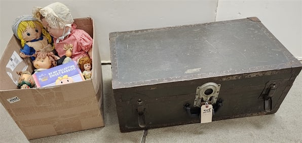 Trunk Of Childrens Toys + Bx Of Dolls