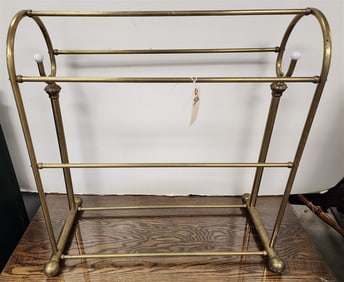 Brass Towel Rack 30" H X 29" W X 14 1/2" D