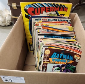 Bx Of Marvel, DC, Harvey World, Ritchie Rich, Archie, Etc. Comics - Superman, Superman Bicentennial,