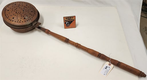 19th C Copper Bed Warmer