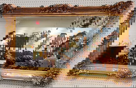 Gilt Framed Mirror 34" X 57"