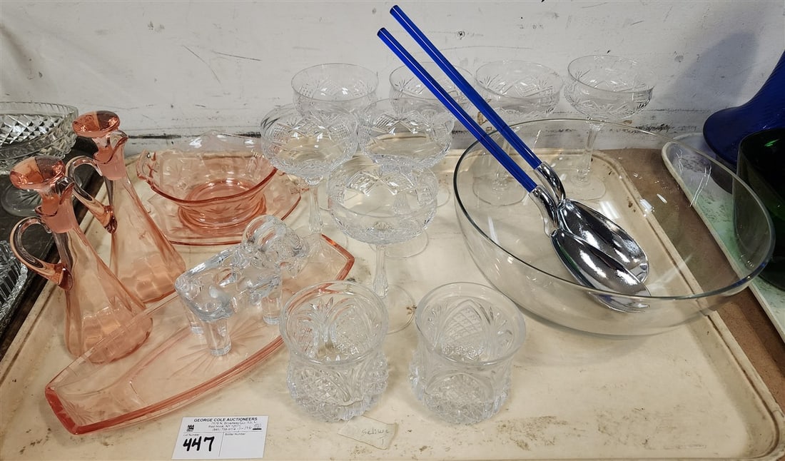 Tray Glass - Pink Depression, Pressed, Champagne, Etc. (1 of 2)