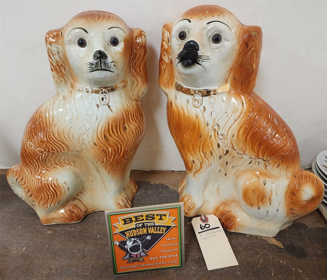 Pr. Staffordshire Spaniels 14" H (1 of 2)