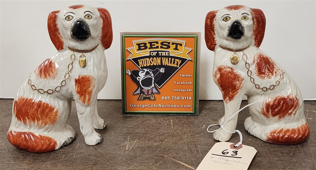 Pr. Staffordshire Spaniels 6 1/2" (1 of 3)