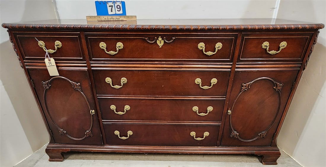 Mahog Side Board 35 1/2" H X 63" W X 20" D (1 of 2)