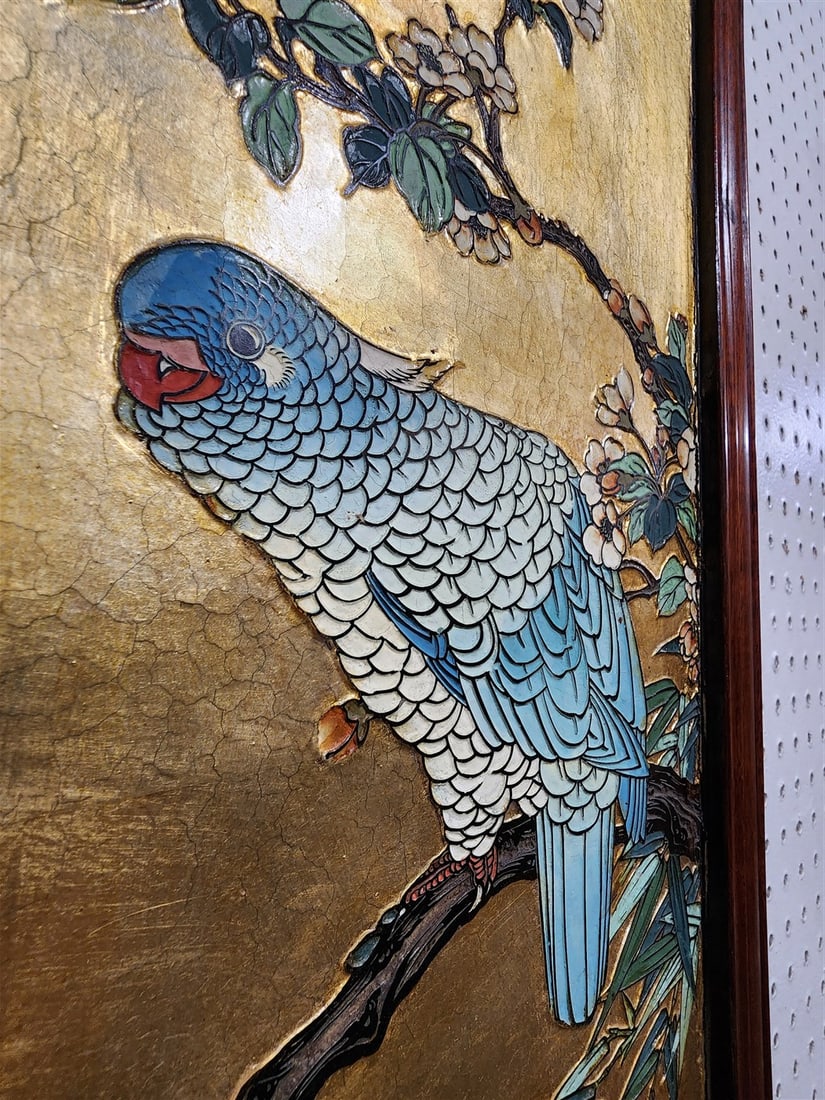 Chinese Lacquer Panel 46" X 16" - 4