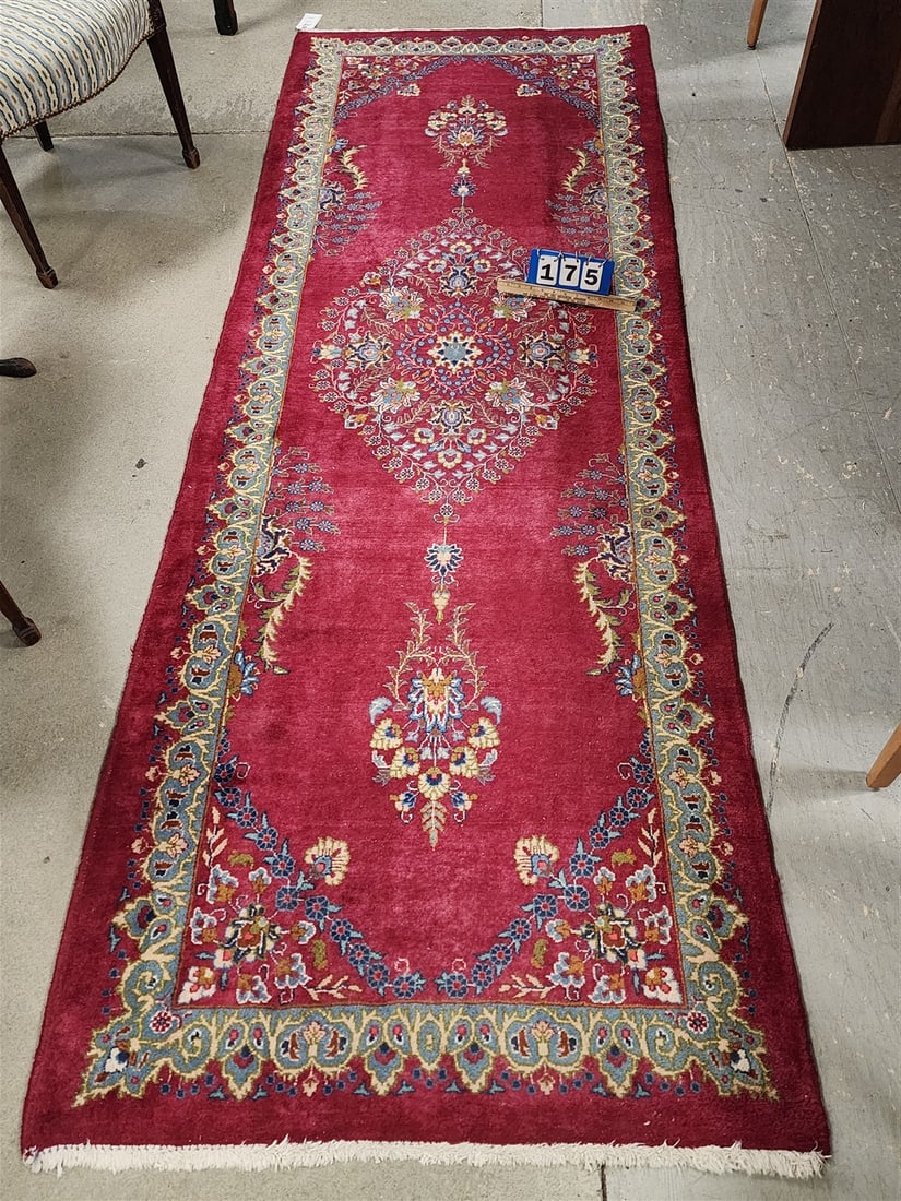 Semi Antique Tabatabai Tabriz Runner 3'4 1/2" X 9'7" (1 of 2)