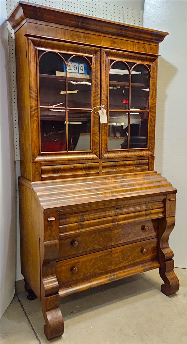 Empire Mahogany Secretary Desk 80" H X 43" W X 23" D (1 of 6)