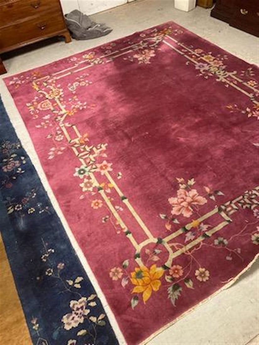 Deco Chinese Rug 8'10" X 11'8" (1 of 2)