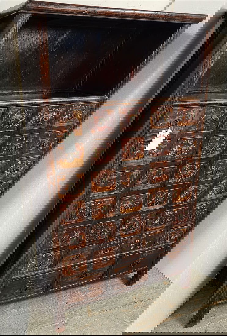 Chinese 33 Drawer Apothecary Chest 6'5" X 38" X 18" D (1 of 4)