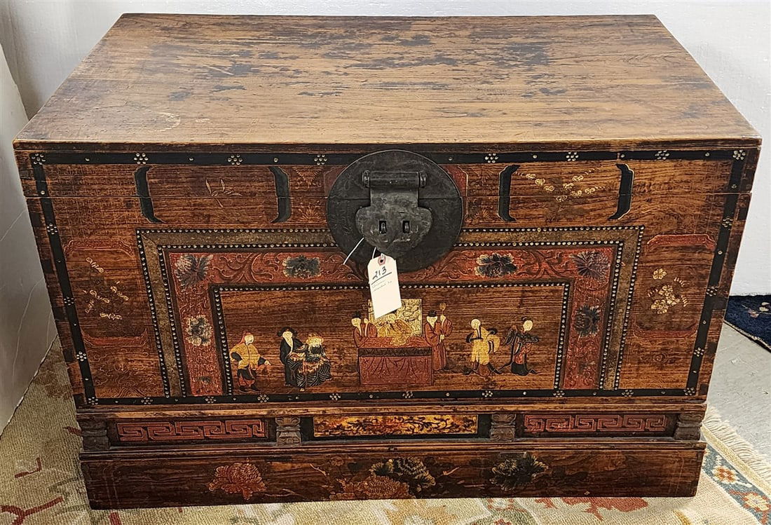 Chinese Blanket Box 25 1/2" H X 39" W X 24" D (1 of 5)