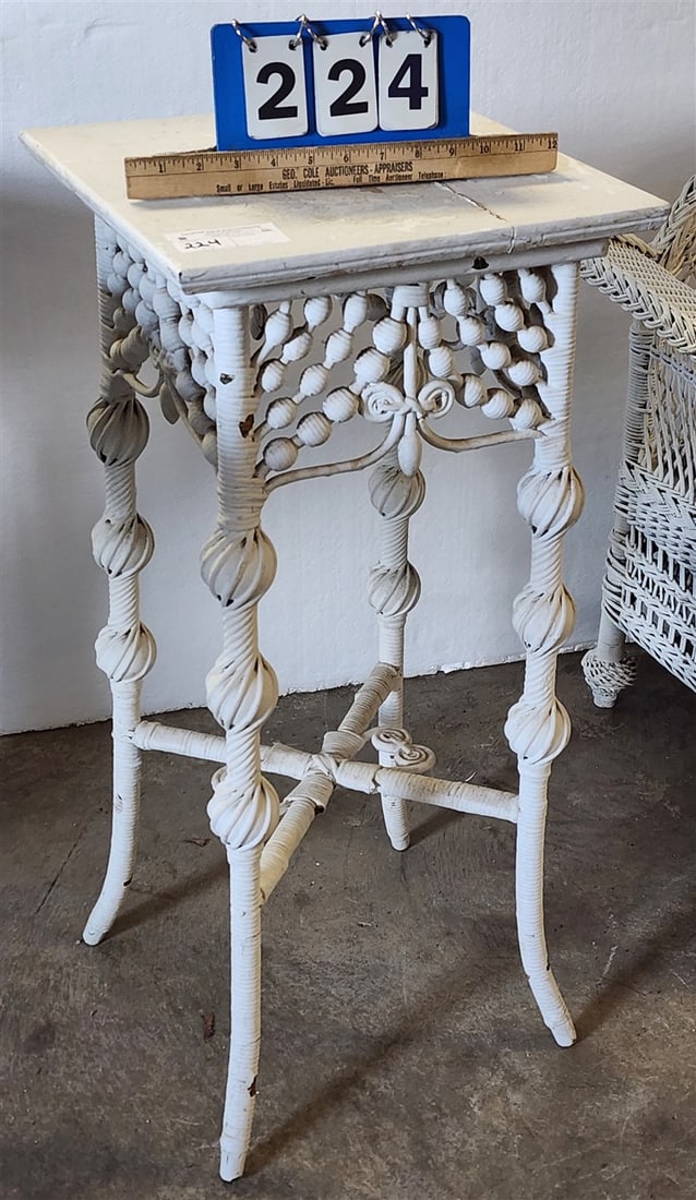 Victorian Stick & Ball Stand 30" H X 14" Sq. (1 of 2)