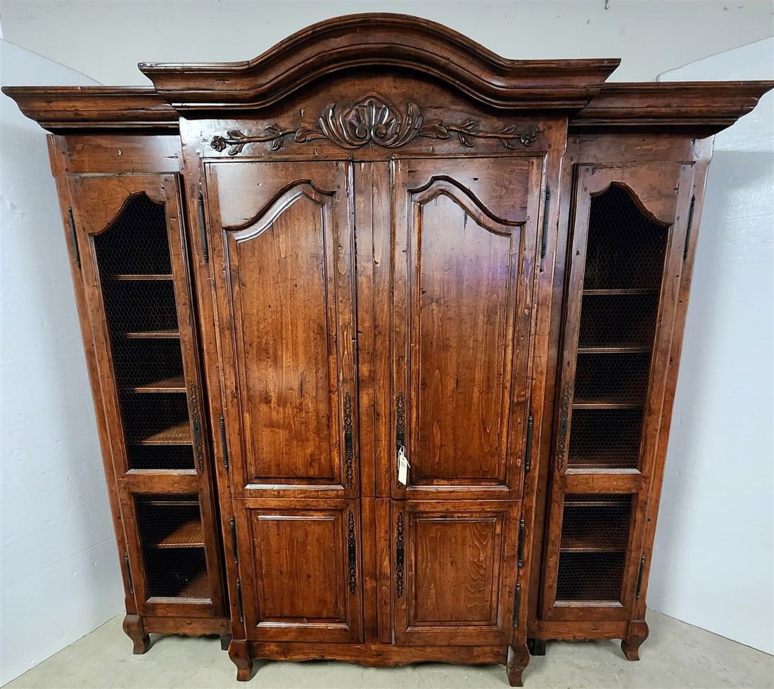 French Country 3 Part Cabinet w/Center Fitted Bar 7'6" H X 92" W X 26" D (1 of 3)
