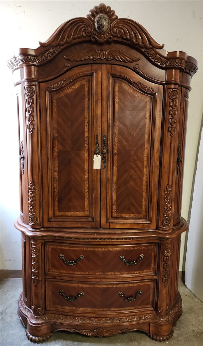 Michael Amini Cortina Coll. Walnut Chifforobe 88" H X 54" W X 24" D (1 of 4)