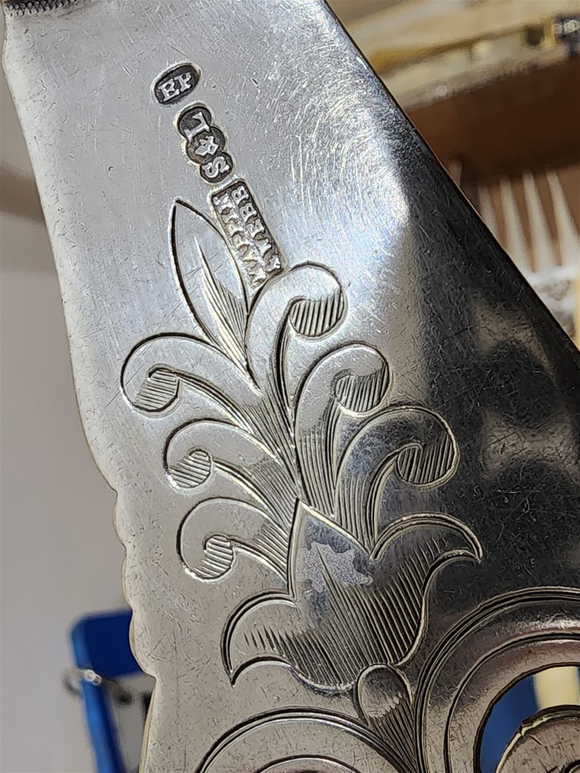 Tray 19th C Bone Handled Silverplate Serving Pcs. - 4