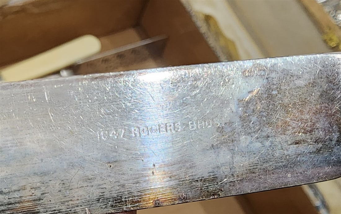 Tray 19th C Bone Handled Silverplate Serving Pcs. - 7