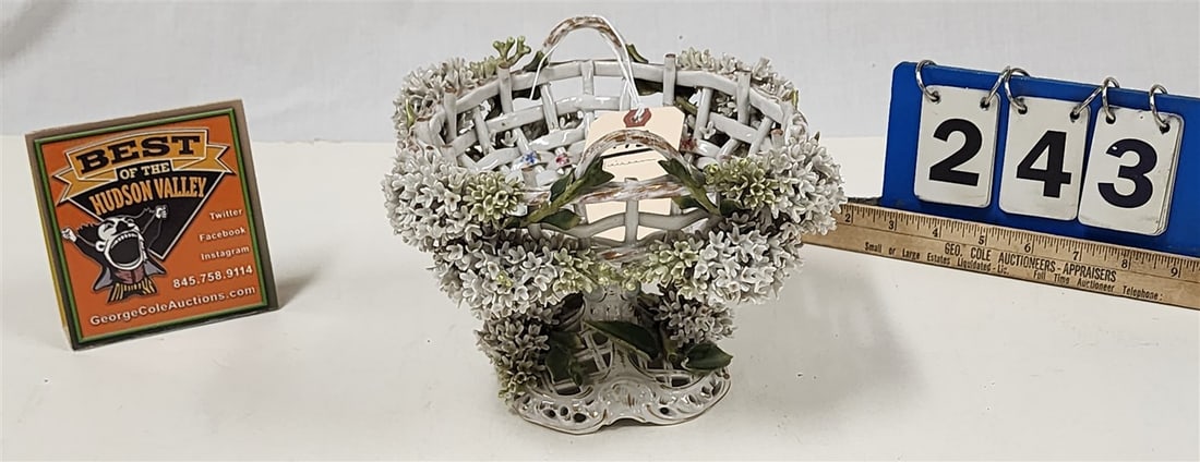 Meissen Basket 6 1/2" H X 9" Diam. (1 of 7)