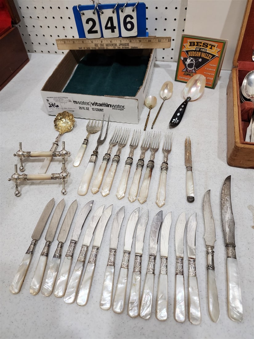 27 Pcs. Mother Of Pearl Handled Flatware (1 of 2)