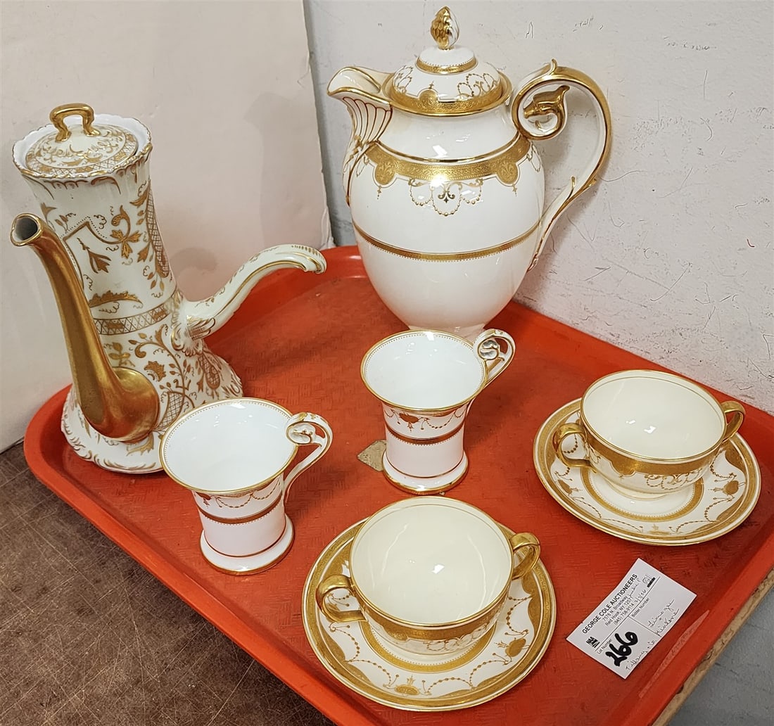 Tray Porcelain - Tiffany & Co. Chocolate Pot 10 1/2", Limoges Chocolate Pot 9 1/2", Pr. Mintons (1 of 3)