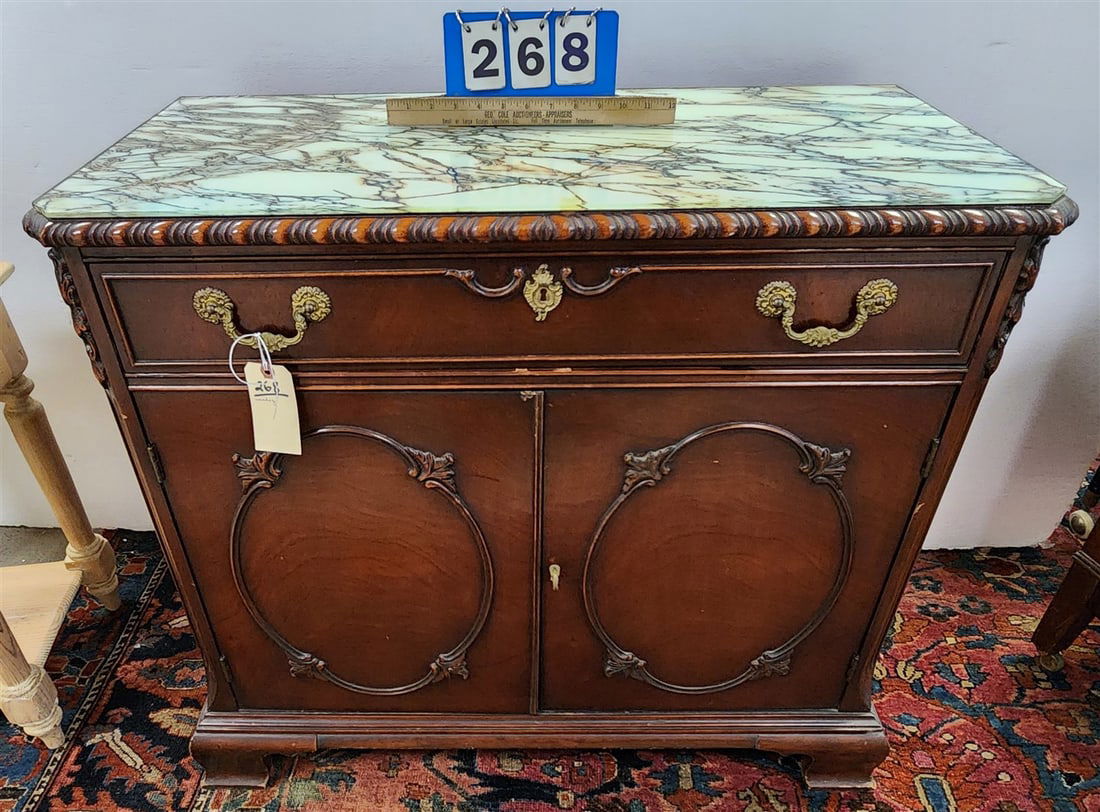 Mahogany Server 33" H X 36" W X 16 1/2" D (1 of 3)