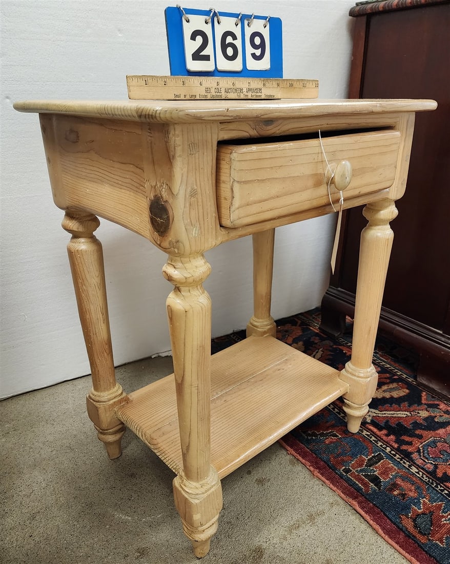 Pine 1 Drawer Stand 25" H X 20" W X 15" D (1 of 2)