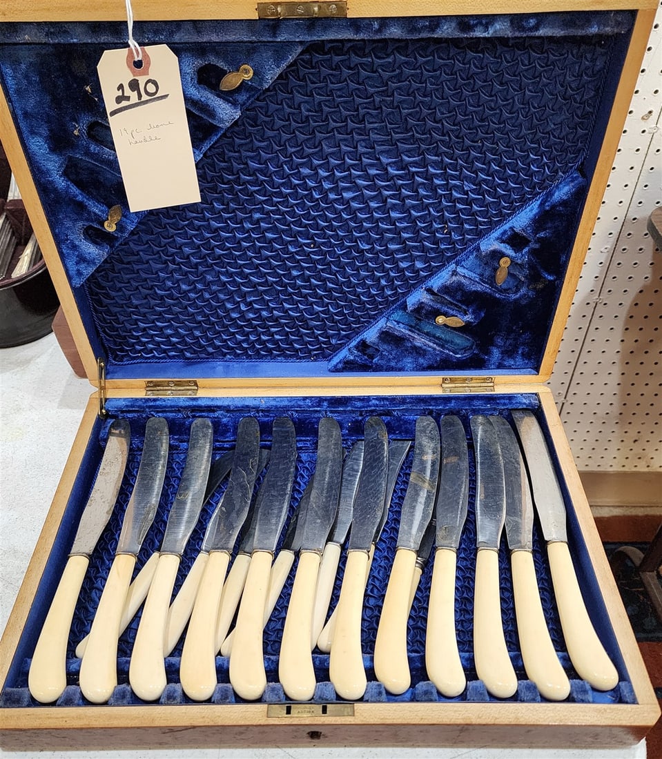 Bx'd Set Bone Handled Knives - 12- 10", 7- 8" (1 of 4)