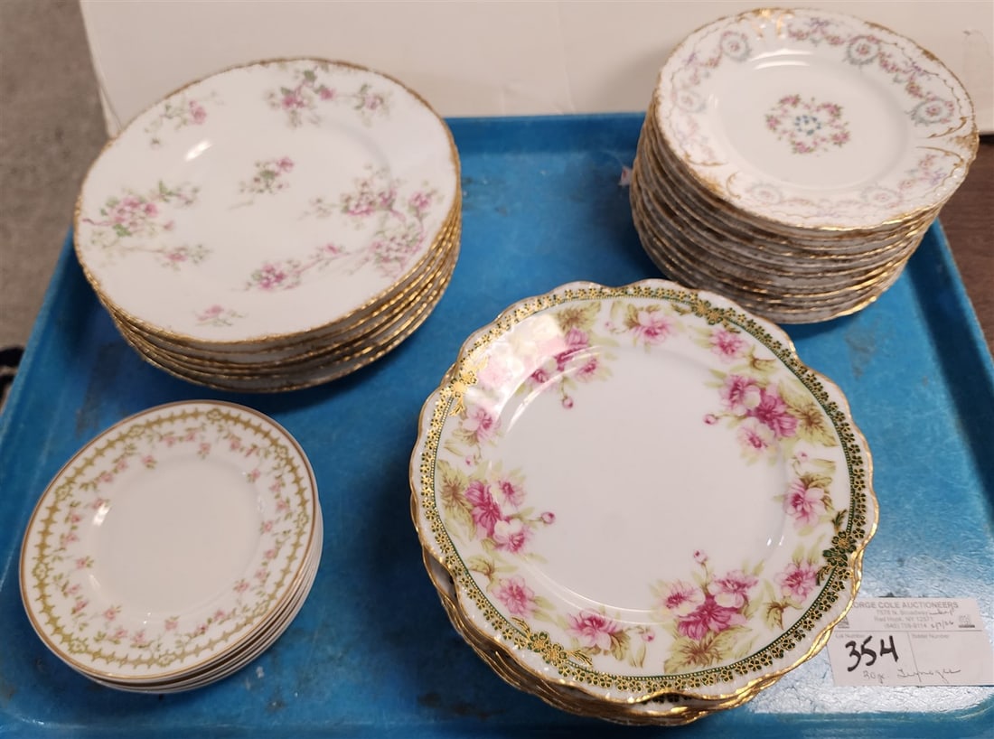 Tray Limoges Place Sets - 6- 8" Diam., 7- 7 1/2" Diam., 11- 6 1/4" Diam. + 6- 5" Diam. (1 of 6)