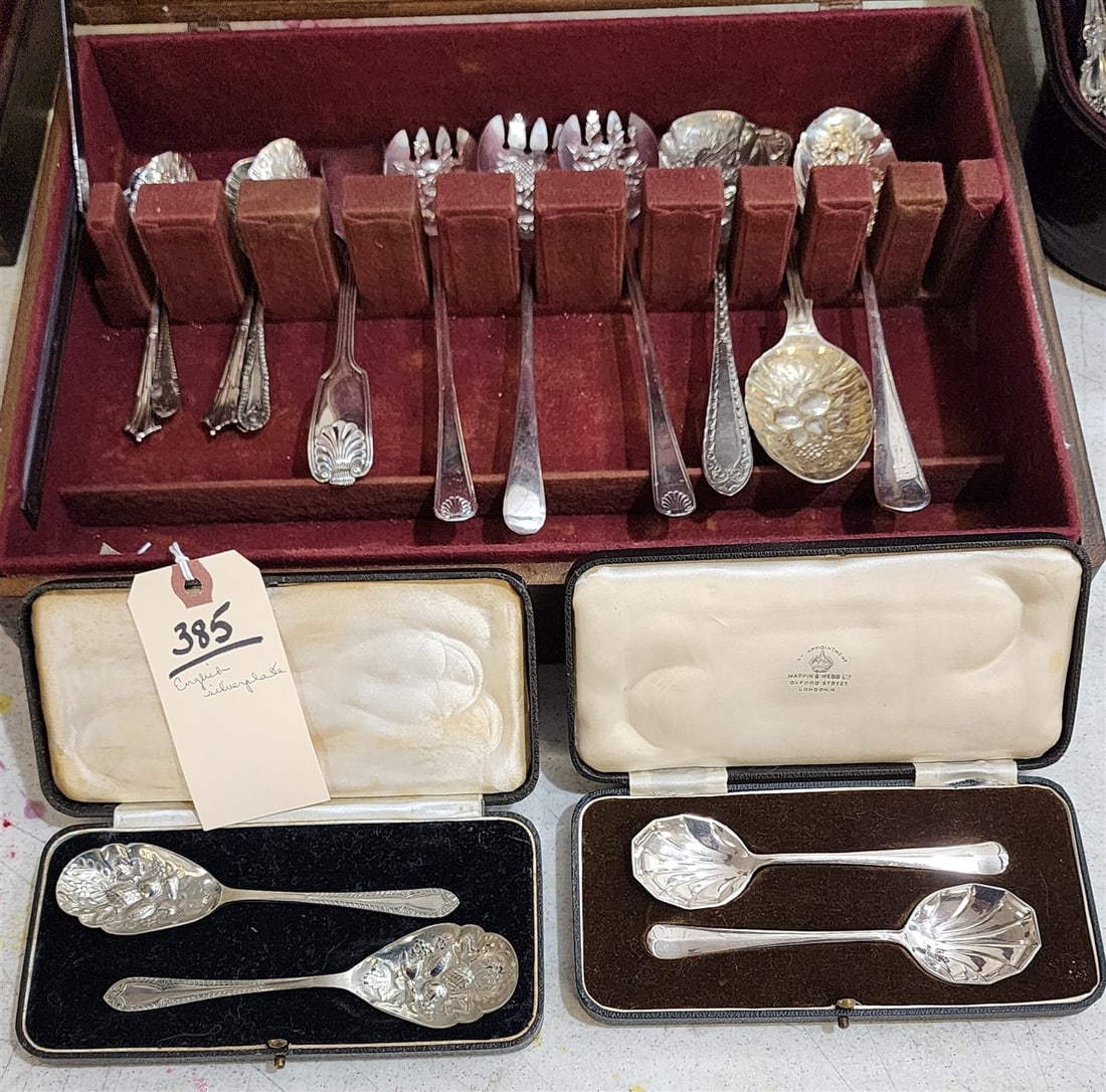 Bx English Silverplate - Serving Pieces & Teaspoons: Bx English Silverplate - Serving Pieces & Teaspoons