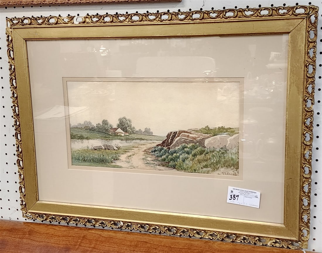 Framed Watercolor Sgnd P.E. Chillman 8 1/4" X 16 1/2" w/Frame 20 1/2" X 20 3/4": Framed Watercolor Sgnd P.E. Chillman 8 1/4" X 16 1/2" w/Frame 20 1/2" X 20 3/4"