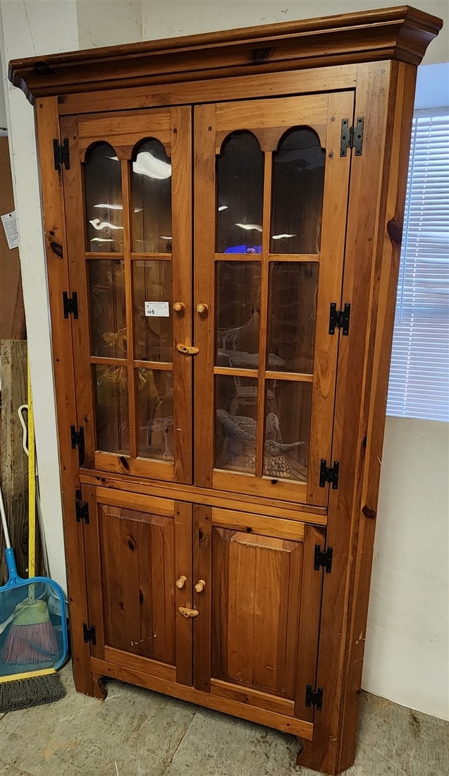 Pine Corner Cupboard 78" H X 43" W X 20" D (1 of 2)