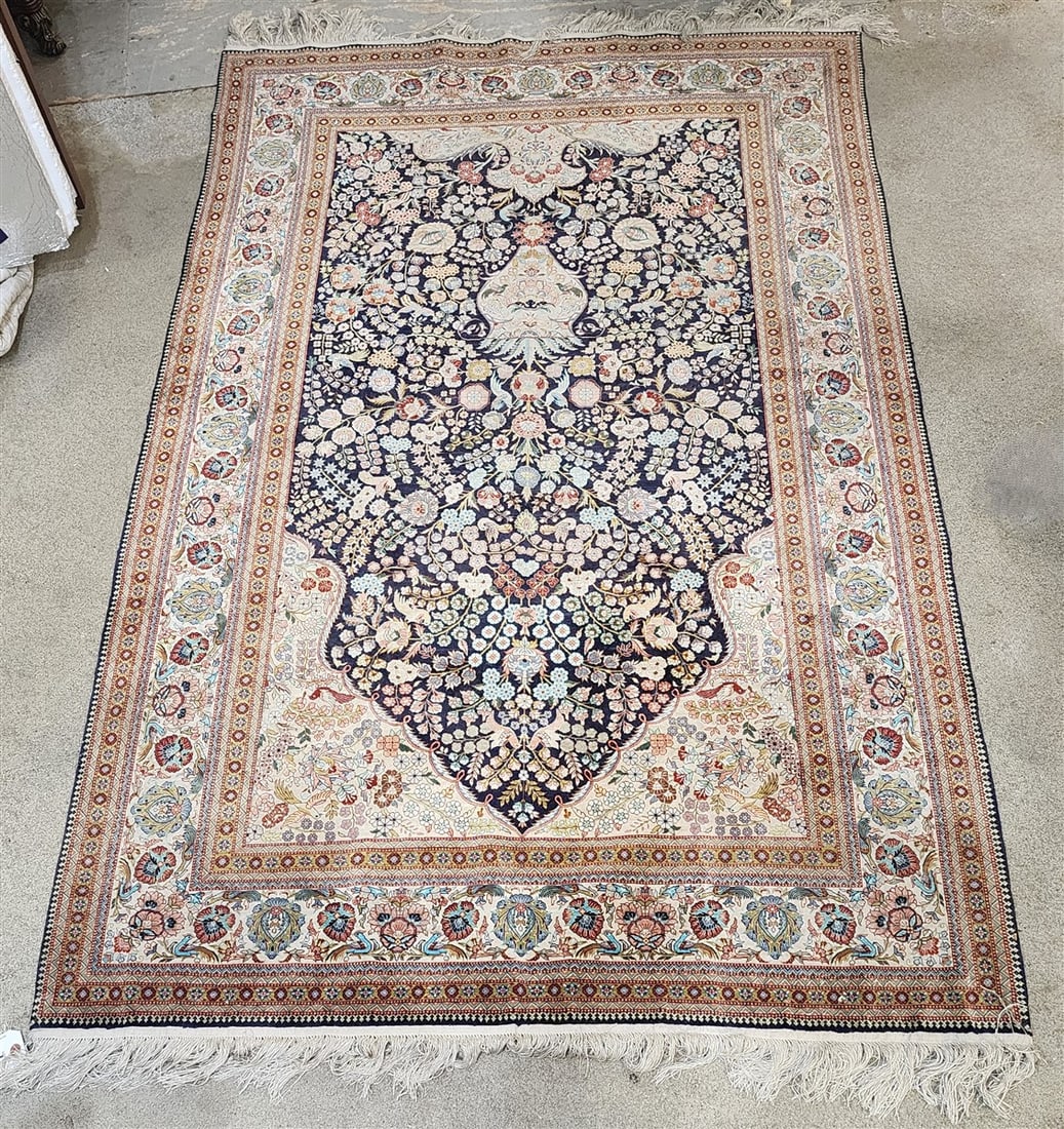 Silk Qum Rug 4'1" X 6'2" (1 of 3)